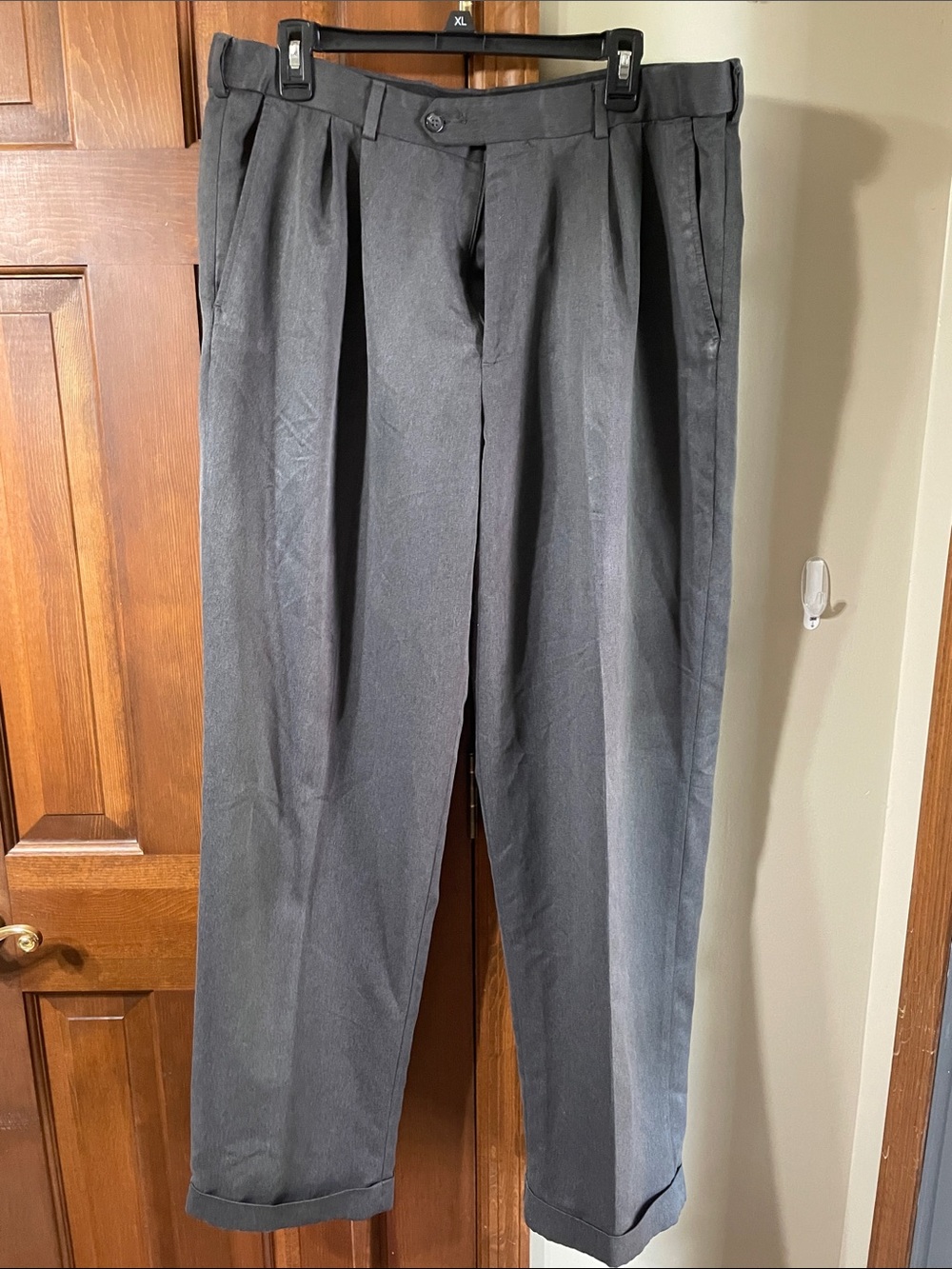 George Men's Gray Pleated Dress Pants